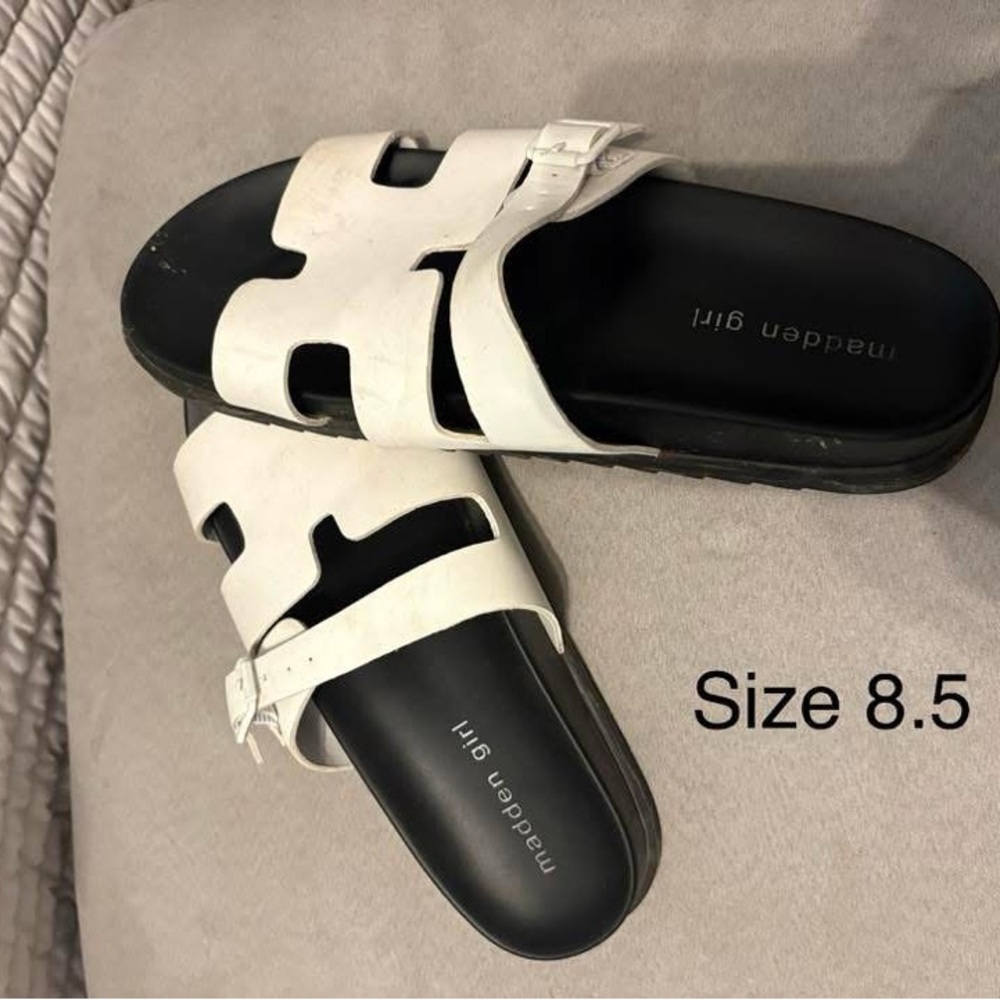 Madden Girl White Sandals